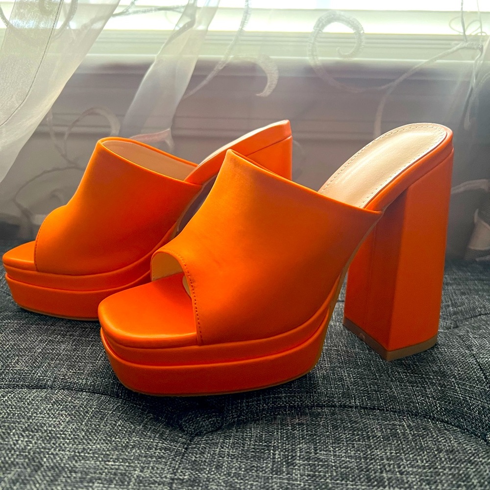 Orange chic 6 1/2 platform spring/summer heel
